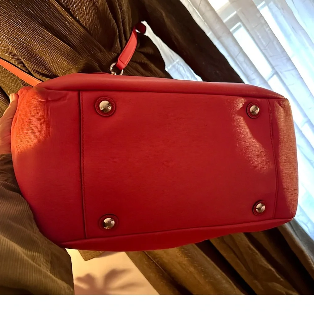 Coach Legacy Large‎ Coral Leather Crossbody for Work, Travel or Baby Bag 26353